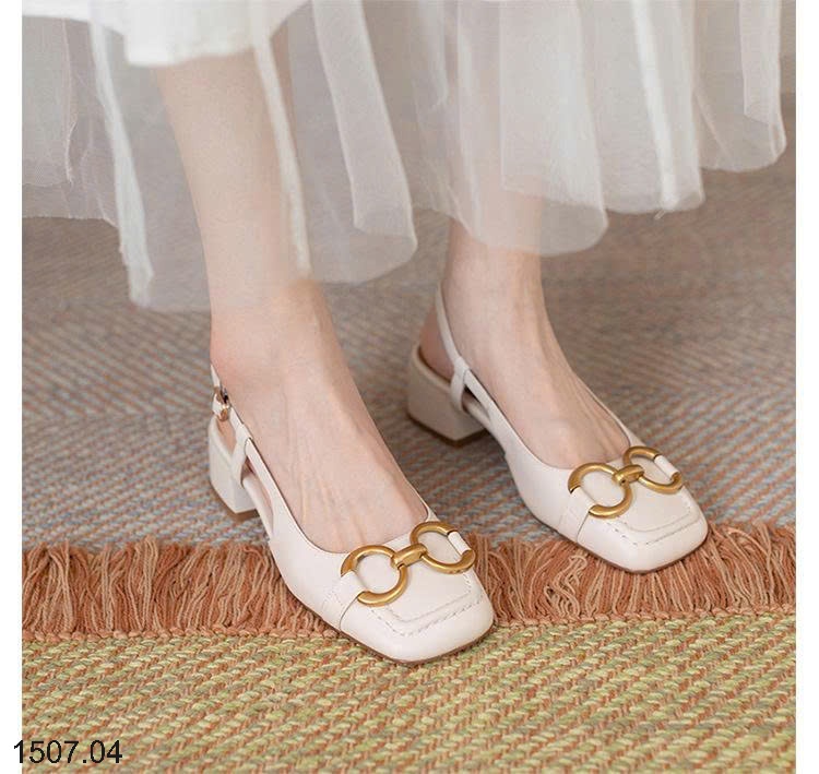 25HA1507.04 - GIÀY SANDAL MŨI VUÔNG RETRO