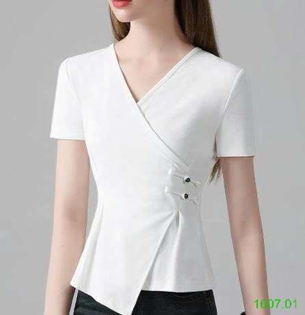 25HA1607.01 - ÁO CÚC CHÉO ĐIỆU ĐÀ CHO NỮ