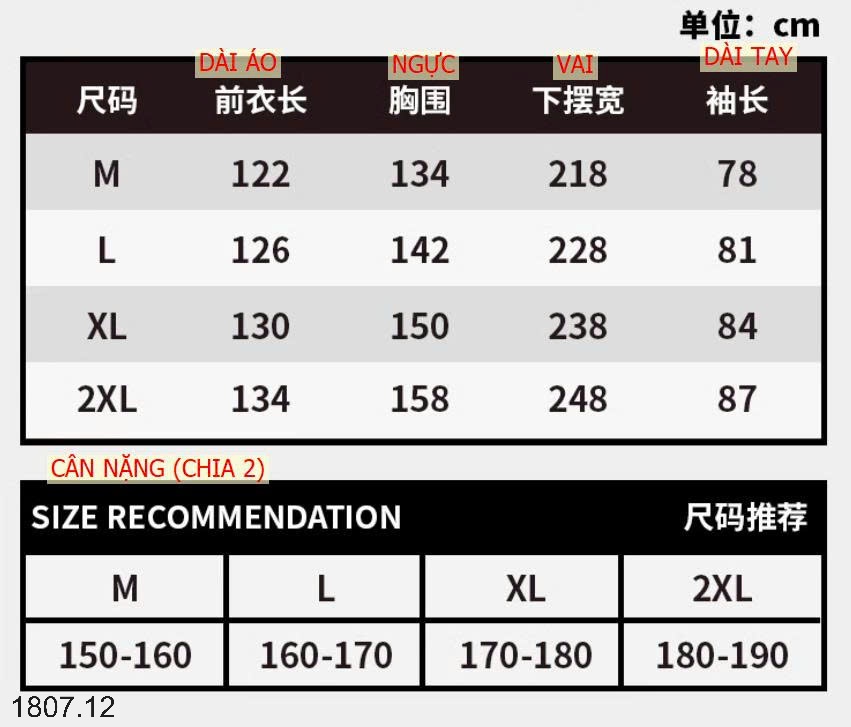 25HA1807.12 - ÁO MƯA WATERPROOF NAM NỮ