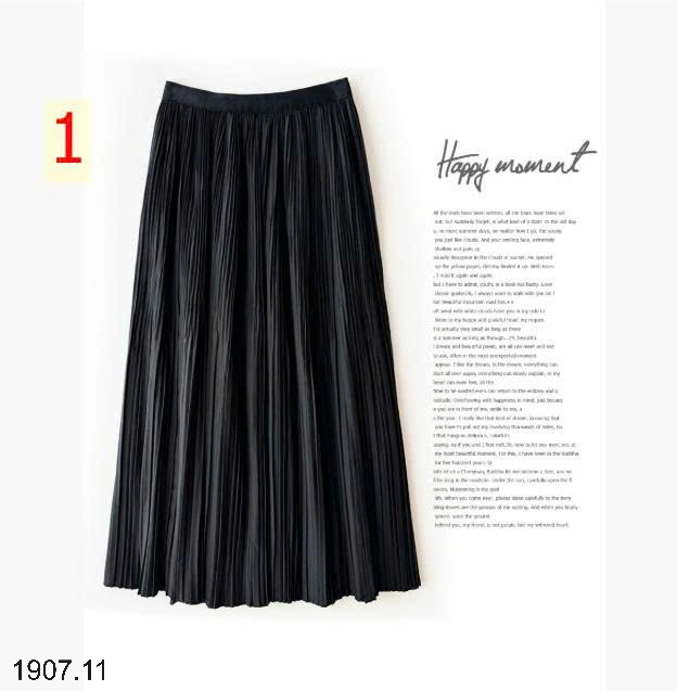 25HA1907.11 - CHÂN VÁY XẾP LY MIDI NHÀ ANNA