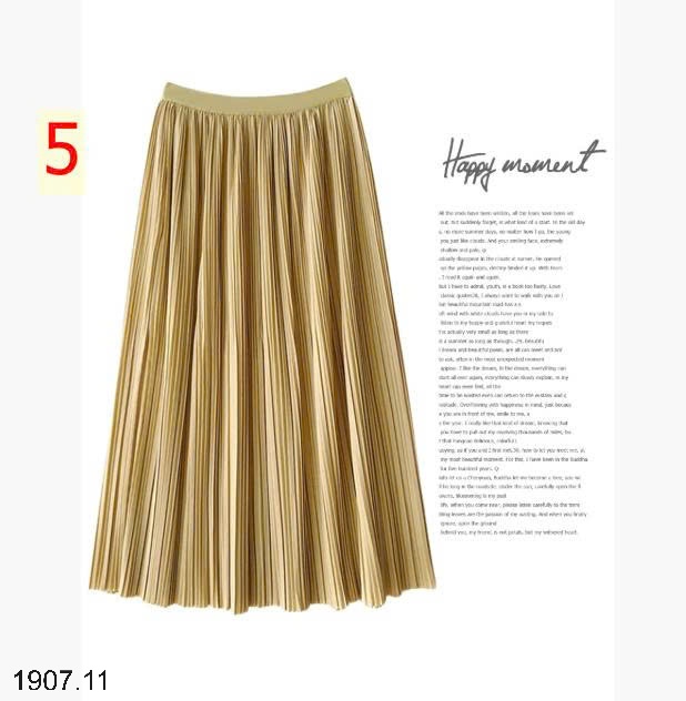 25HA1907.11 - CHÂN VÁY XẾP LY MIDI NHÀ ANNA
