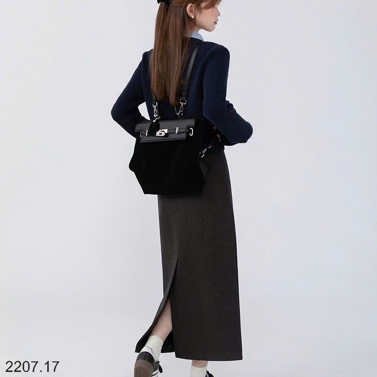 25HA2207.17 - ÁO LEN CỔ SƠ MI NỮ