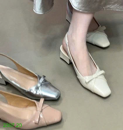 25HA2307.20 - GIÀY SANDAL MŨI VUÔNG KIỂU PHÁP