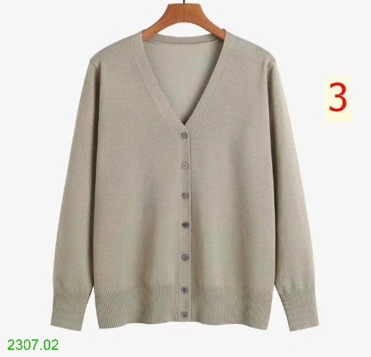 25HA2307.02 - ÁO CARDIGAN LEN TRƠN MÀU