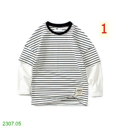 25HA2307.05 - ÁO KẺ PHỐI TAY SIZE ĐẠI BÉ TRAI HÃNG AKL
