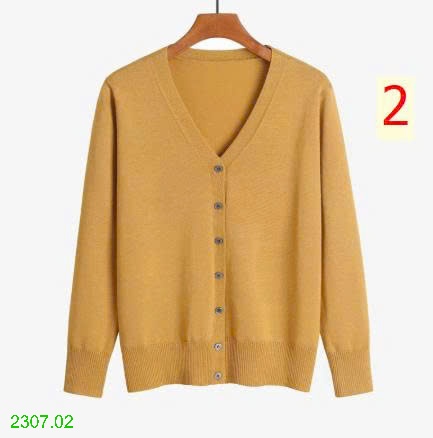 25HA2307.02 - ÁO CARDIGAN LEN TRƠN MÀU