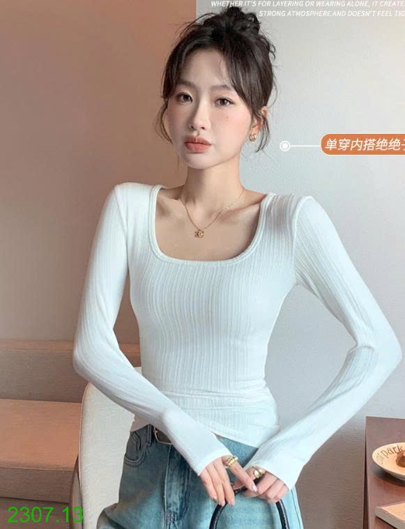 25HA2307.13 - ÁO THUN TĂM NỮ CỔ U