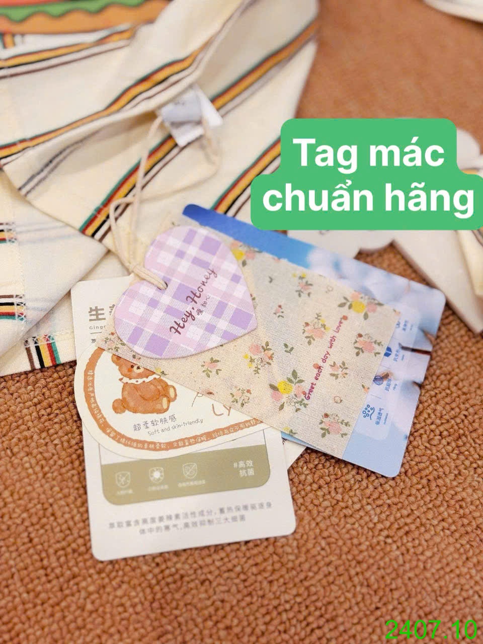 25HA2407.10 - BỘ THU ĐÔNG MẶC NHÀ HEY HONEY CHO BÉ