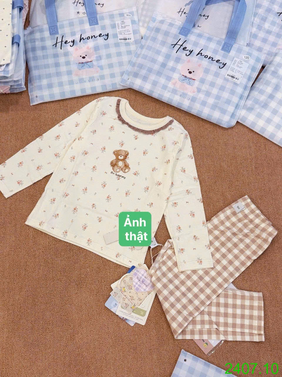 25HA2407.10 - BỘ THU ĐÔNG MẶC NHÀ HEY HONEY CHO BÉ