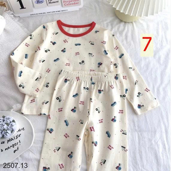25HA2507.13 - BỘ MẶC NHÀ QUẢNG CHÂU HỌA TIẾT CHO BÉ