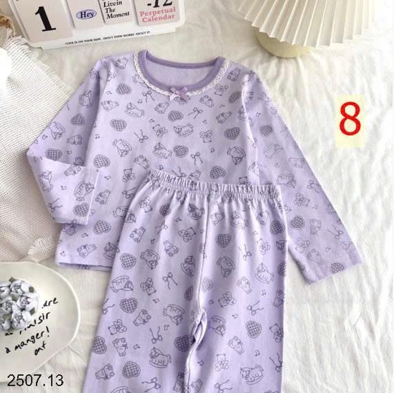 25HA2507.13 - BỘ MẶC NHÀ QUẢNG CHÂU HỌA TIẾT CHO BÉ
