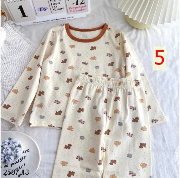 25HA2507.13 - BỘ MẶC NHÀ QUẢNG CHÂU HỌA TIẾT CHO BÉ