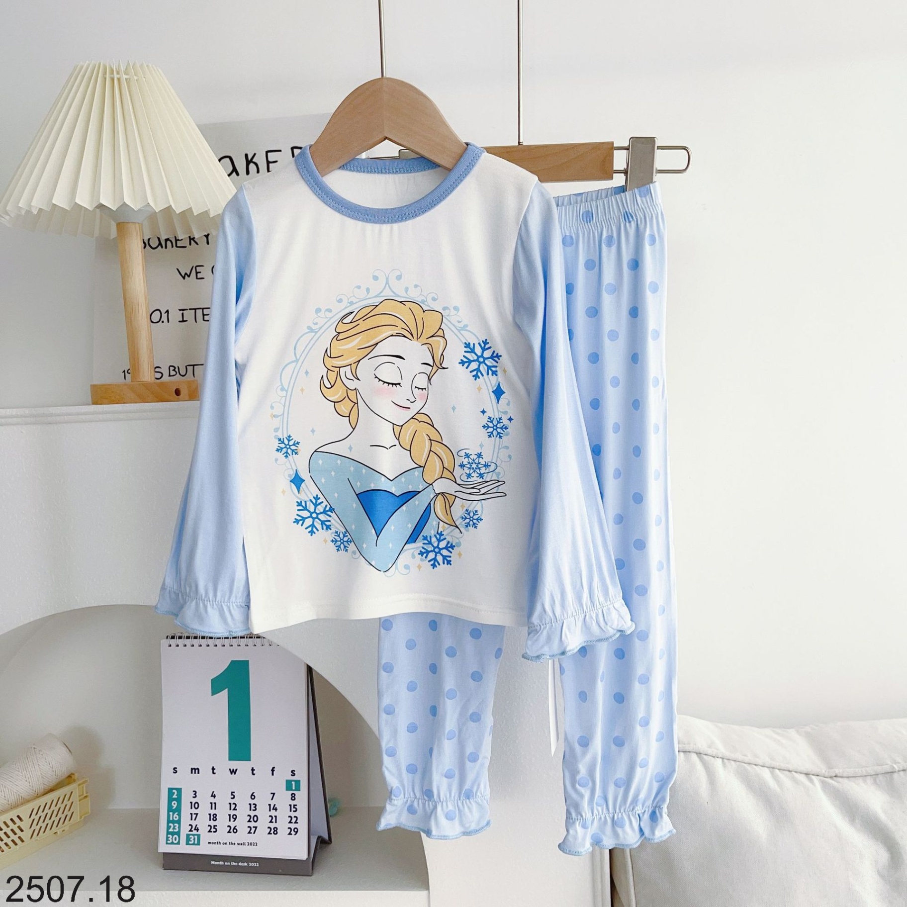 25HA2507.18 - BỘ MẶC NHÀ BÉ GÁI HÃNG MOMO MOKOO