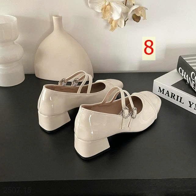 25HA2507.15 - GIÀY MARRY JANE HAI DÂY ĐẾ THẤP