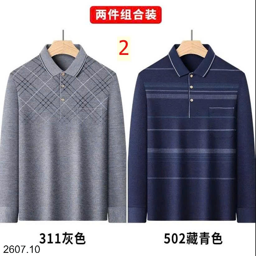 25HA2607.10 - SET 2 ÁO POLO NAM DÀI TAY THU ĐÔNG