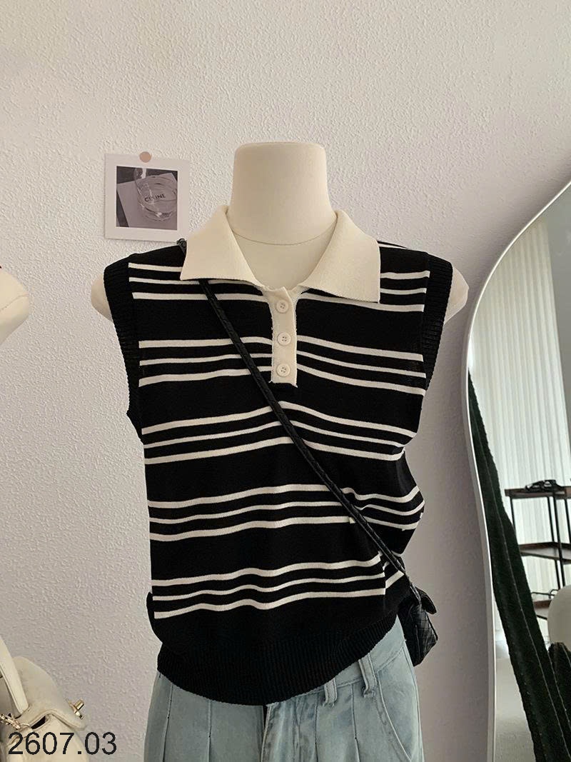 25HA2607.03 - ÁO POLO LEN SÁT NÁCH CHO NỮ