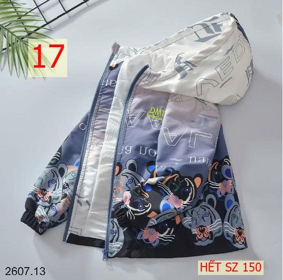 25HA2607.13 - ÁO KHOÁC GIÓ BÉ TRAI SIZE ĐẠI