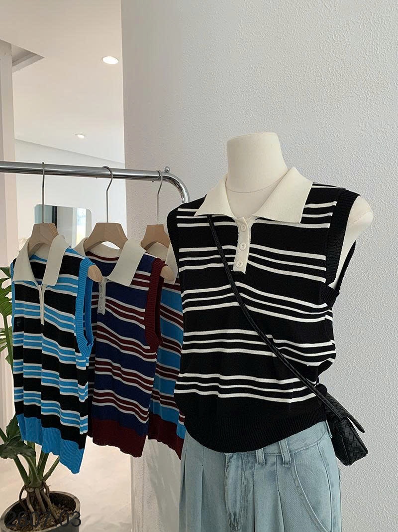 25HA2607.03 - ÁO POLO LEN SÁT NÁCH CHO NỮ