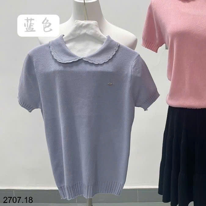 25HA2707.18 - ÁO DỆT KIM CỔ SEN NỮ
