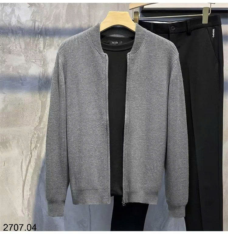 25HA2707.04 - ÁO LEN CARDIGAN NAM KÉO KHÓA