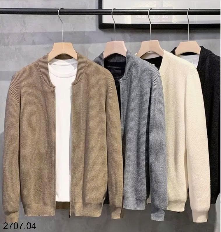 25HA2707.04 - ÁO LEN CARDIGAN NAM KÉO KHÓA