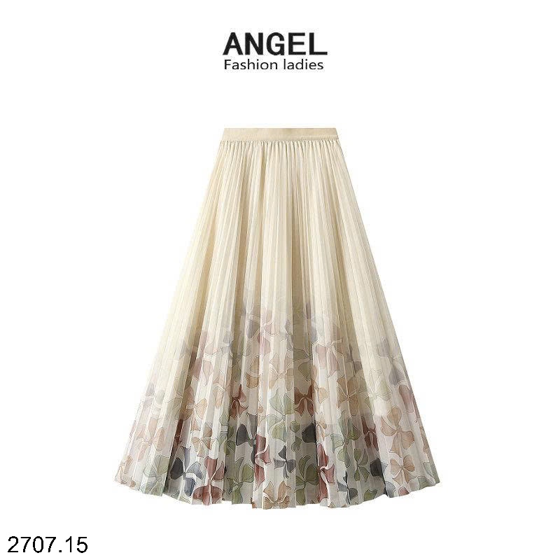 25HA2707.15 - CHÂN VÁY XẾP LY HOA ANGEL
