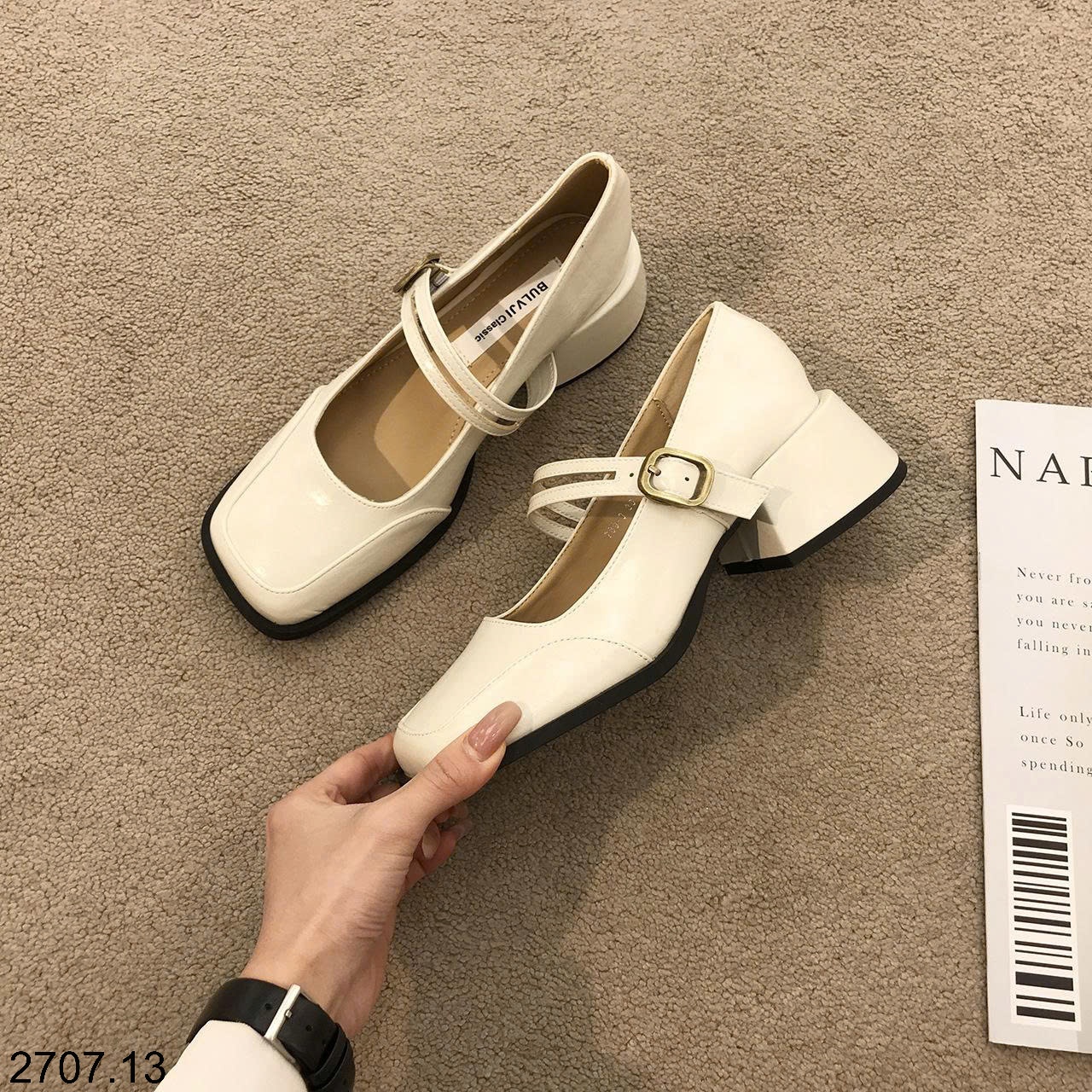 25HA2707.13 - GIÀY MARRY JANE MŨI VUÔNG