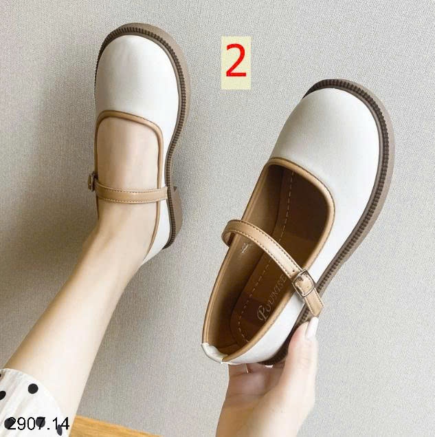 25HA2907.14 - GIÀY MARRY JANE ĐẾ BẰNG MŨI TRÒN