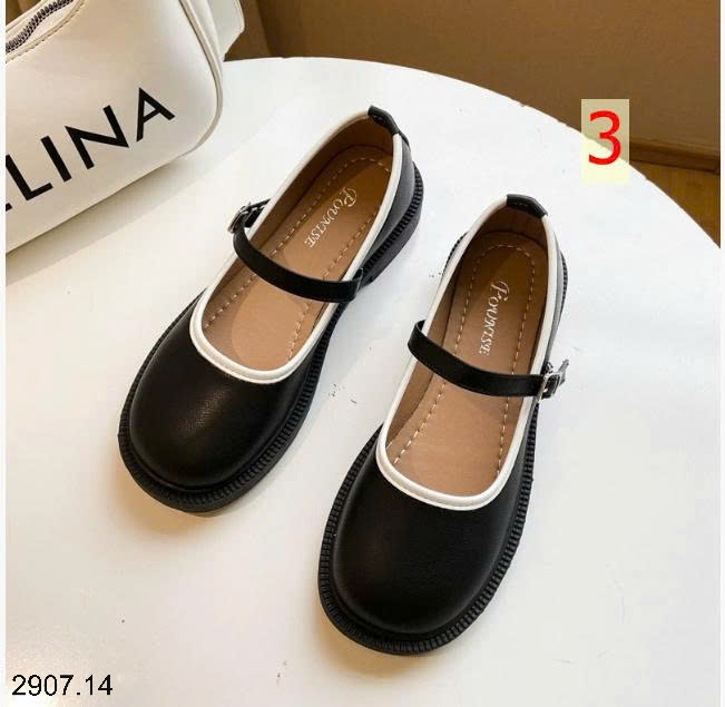 25HA2907.14 - GIÀY MARRY JANE ĐẾ BẰNG MŨI TRÒN