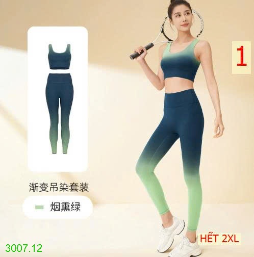 25HA3007.12 - SET ÁO + QUẦN TẬP MÀU LOANG NỮ CAO CẤP