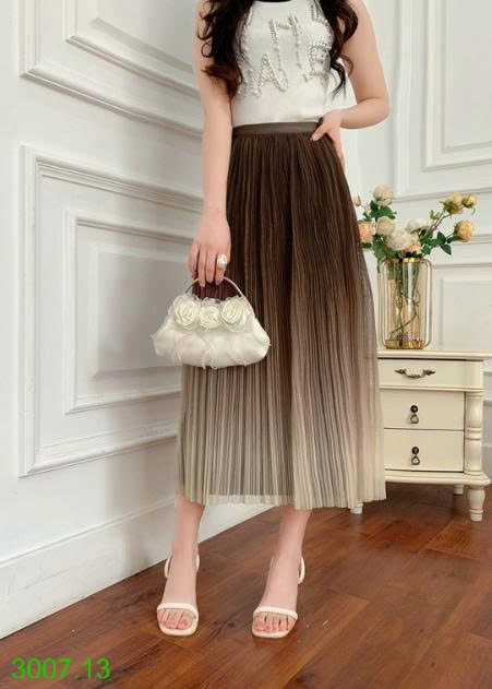 25HA3007.13 - VÁY XẾP LY NỮ ANGEL 2 MÀU