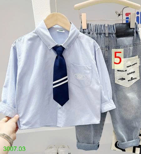 25HA3007.03 - ÁO SƠ MI DÀI TAY THÊU HÌNH GẤU KACADY