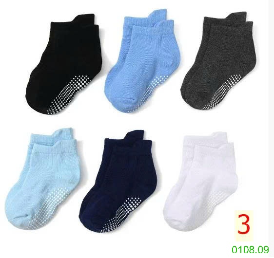 25HA0108.09 - SET 6 ĐÔI TẤT CHỐNG TRƠN TRƯỢT CHO BÉ