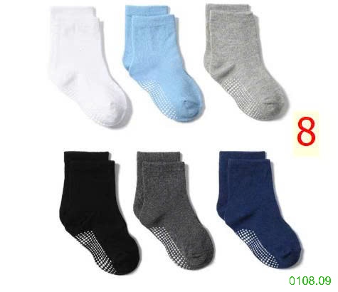 25HA0108.09 - SET 6 ĐÔI TẤT CHỐNG TRƠN TRƯỢT CHO BÉ