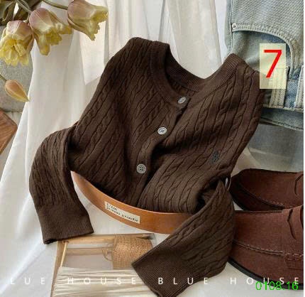 25HA0108.16 - ÁO LEN CARDIGAN THÊU HÌNH NGỰA