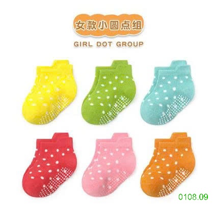 25HA0108.09 - SET 6 ĐÔI TẤT CHỐNG TRƠN TRƯỢT CHO BÉ