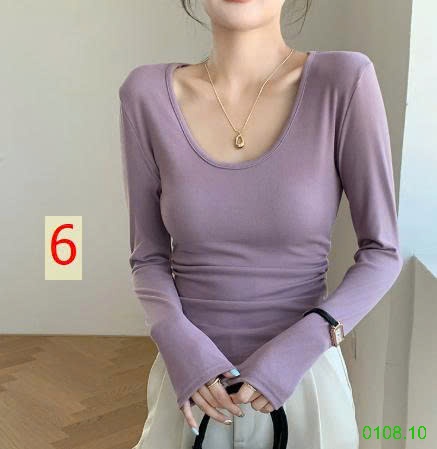 25HA0108.10 - ÁO THUN TRỄ CỔ CHO NỮ