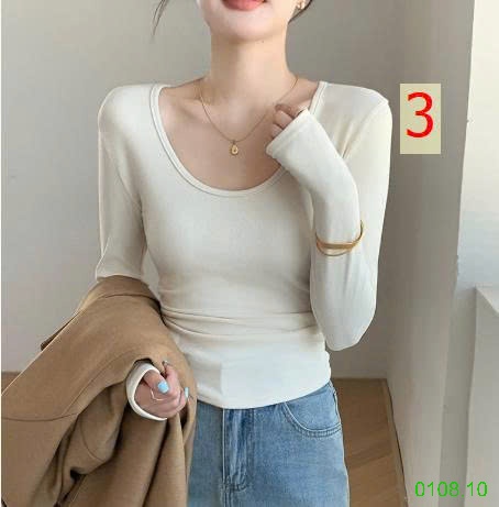 25HA0108.10 - ÁO THUN TRỄ CỔ CHO NỮ