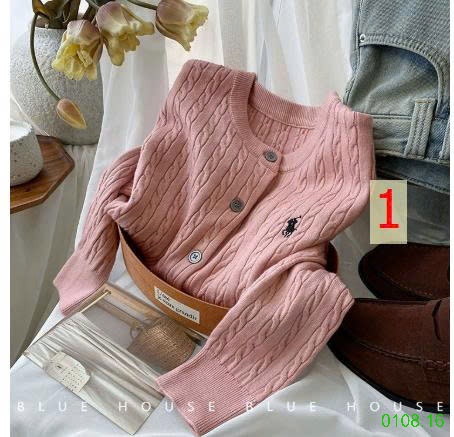 25HA0108.16 - ÁO LEN CARDIGAN THÊU HÌNH NGỰA
