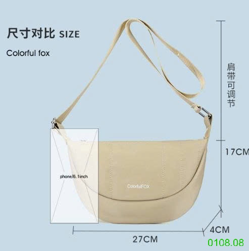 25HA0108.08 - TÚI YÊN NGỰA ĐEO CHÉO COLORFUL FOX