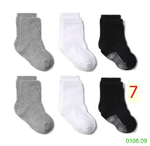 25HA0108.09 - SET 6 ĐÔI TẤT CHỐNG TRƠN TRƯỢT CHO BÉ