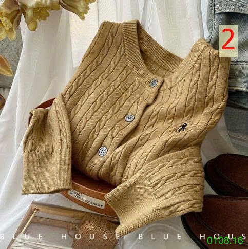 25HA0108.16 - ÁO LEN CARDIGAN THÊU HÌNH NGỰA