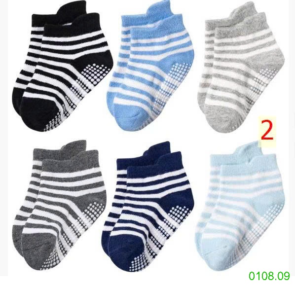 25HA0108.09 - SET 6 ĐÔI TẤT CHỐNG TRƠN TRƯỢT CHO BÉ