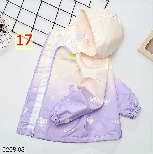 25HA0208.03 - ÁO KHOÁC GIÓ SIZE ĐẠI BÉ GÁI