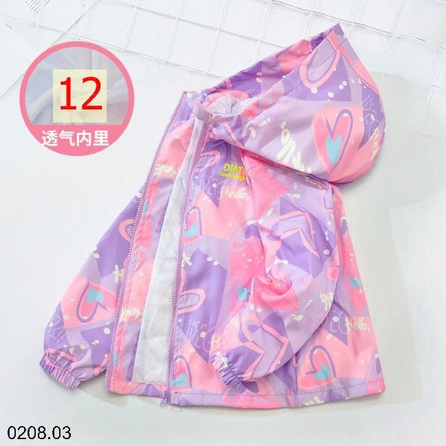 25HA0208.03 - ÁO KHOÁC GIÓ SIZE ĐẠI BÉ GÁI