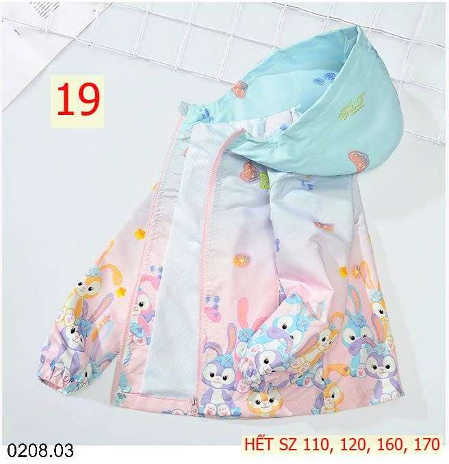 25HA0208.03 - ÁO KHOÁC GIÓ SIZE ĐẠI BÉ GÁI
