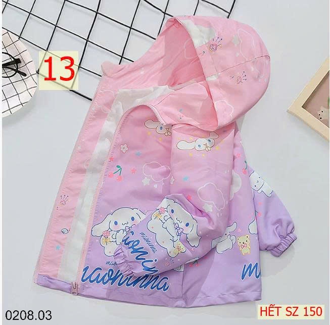 25HA0208.03 - ÁO KHOÁC GIÓ SIZE ĐẠI BÉ GÁI