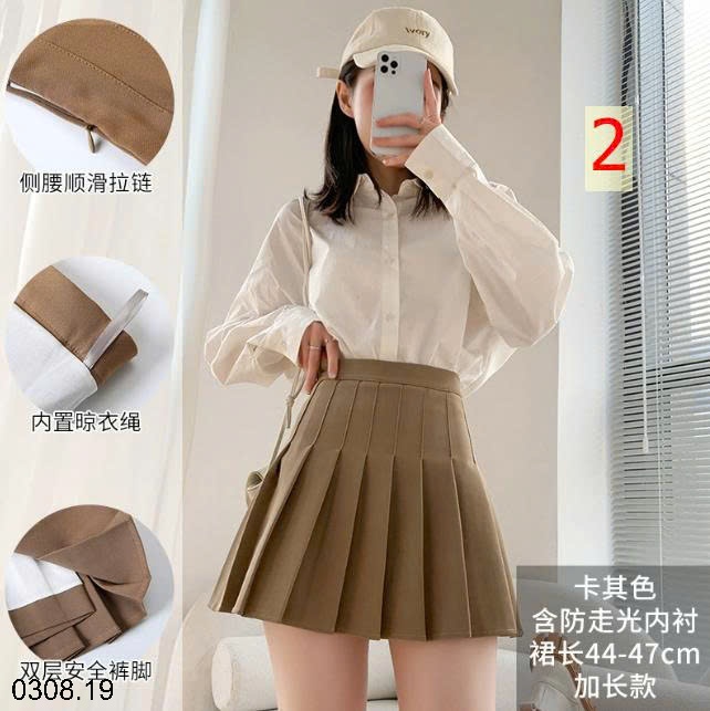 25HA0308.19 - CHÂN VÁY XẾP LY NỮ