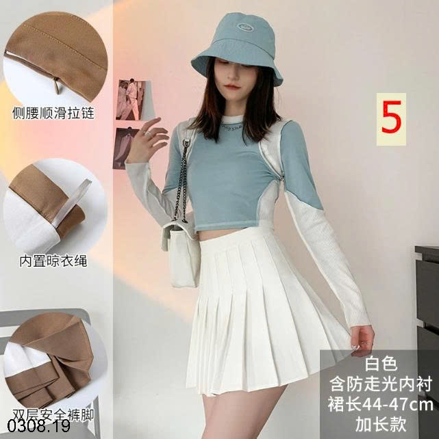 25HA0308.19 - CHÂN VÁY XẾP LY NỮ