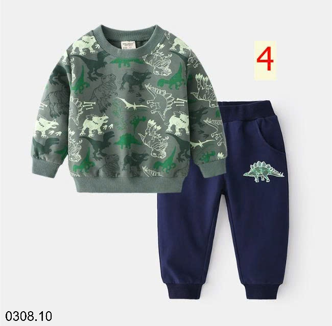 25HA0308.10 - BỘ NỈ BÉ TRAI HÃNG WELLKIDS
